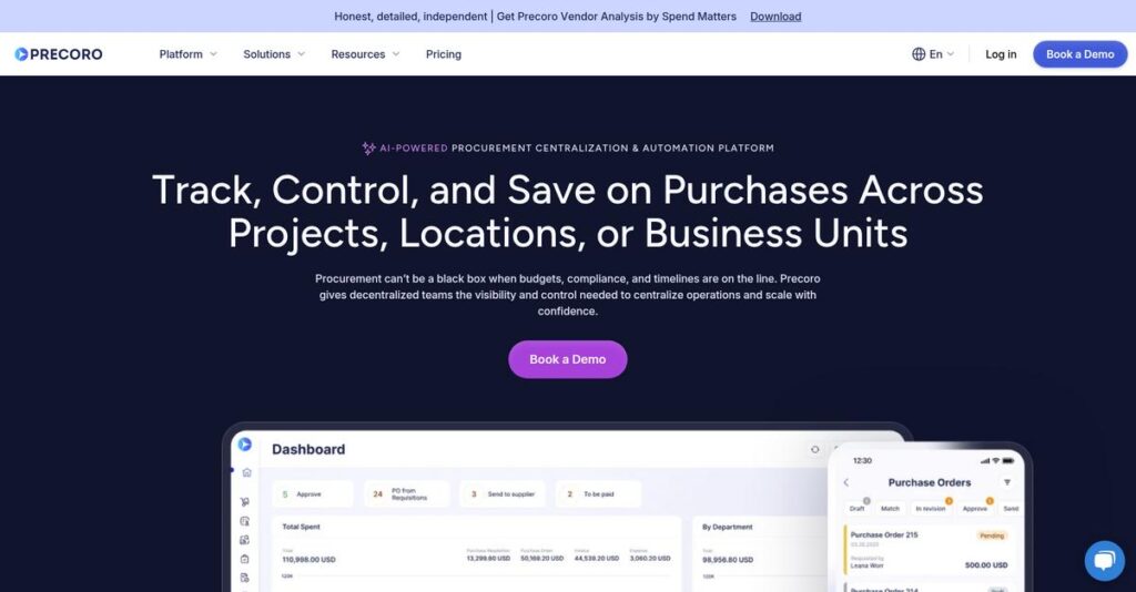 Precoro Homepage