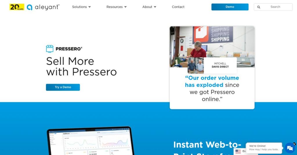 Pressero Homepage