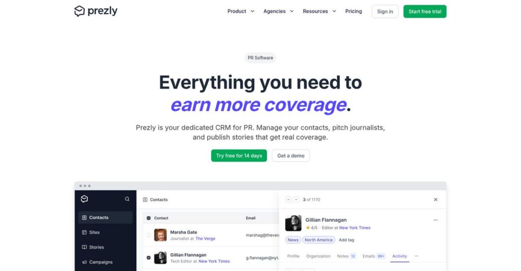 Prezly Homepage