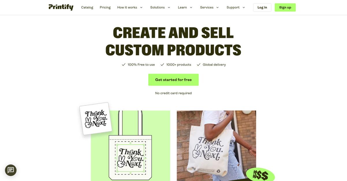 Printify Homepage