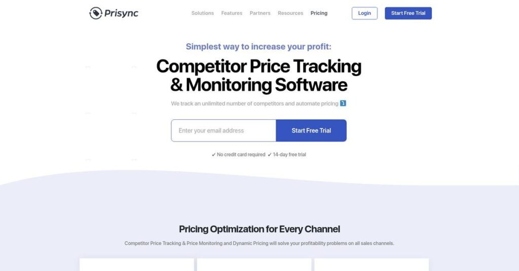 Prisync Homepage