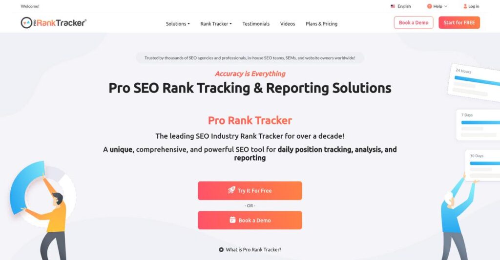 Pro Rank Tracker Homepage