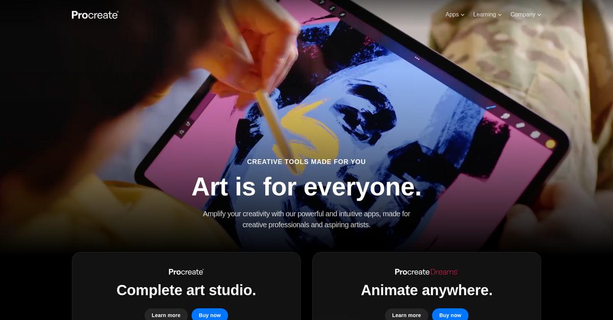 Procreate Homepage