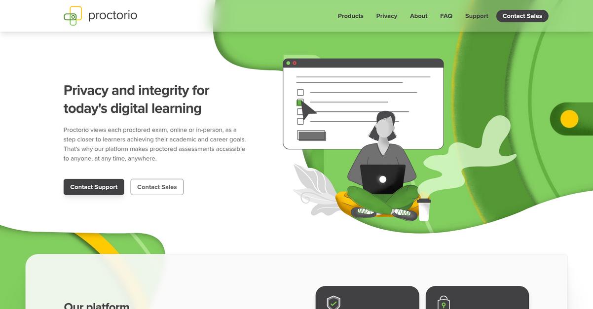 Proctorio Homepage