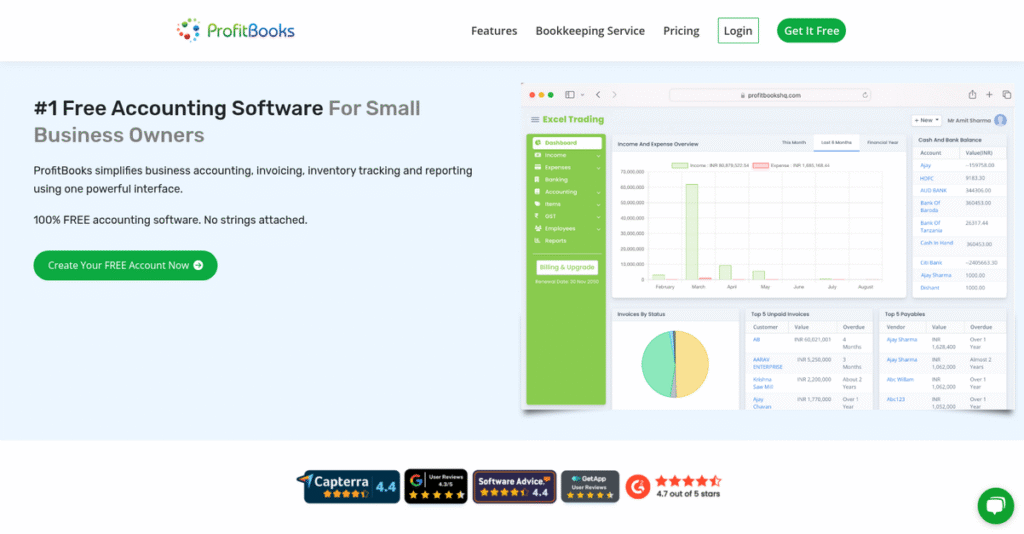 ProfitBooks Homepage