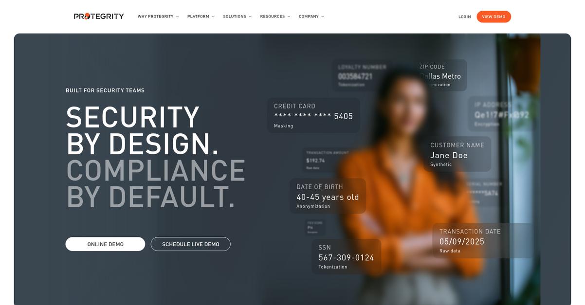 Protegrity Homepage