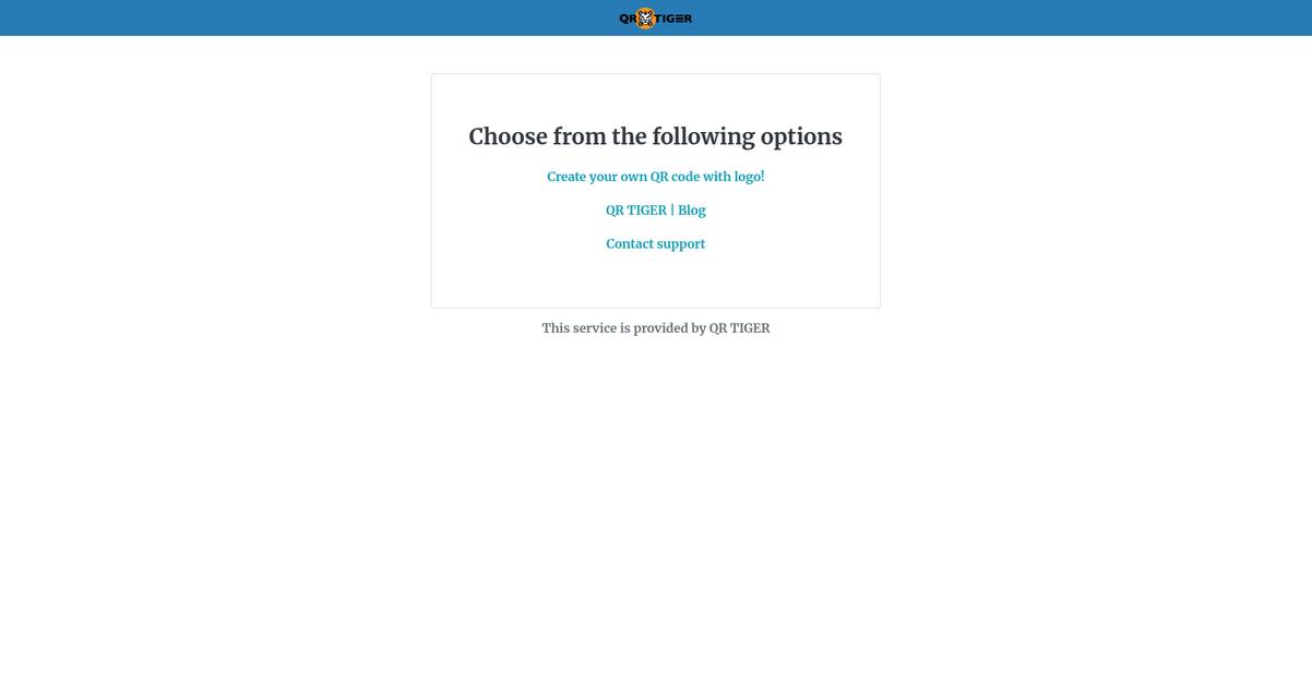 Qr Tiger Homepage