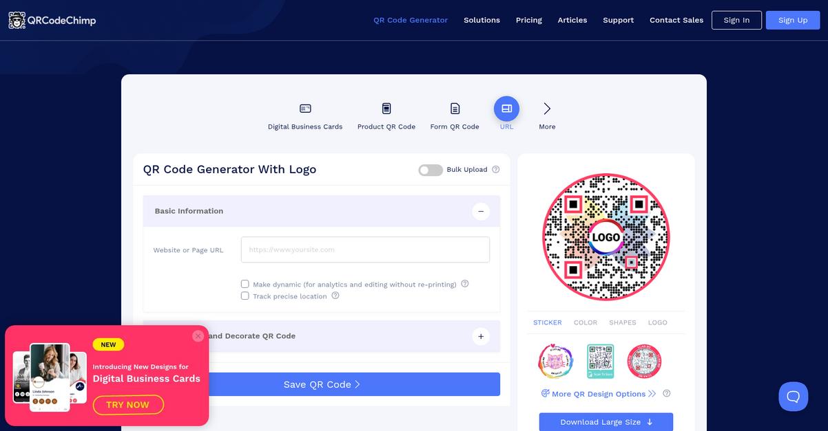 Qrcode Chimp Homepage