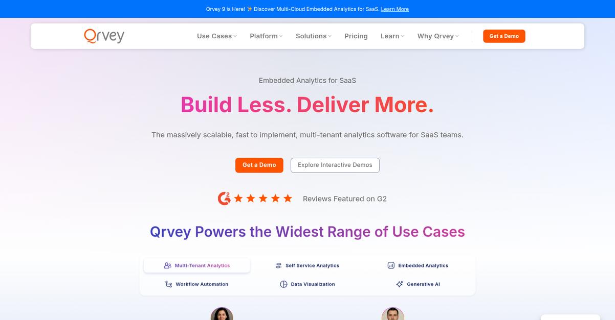 Qrvey Homepage