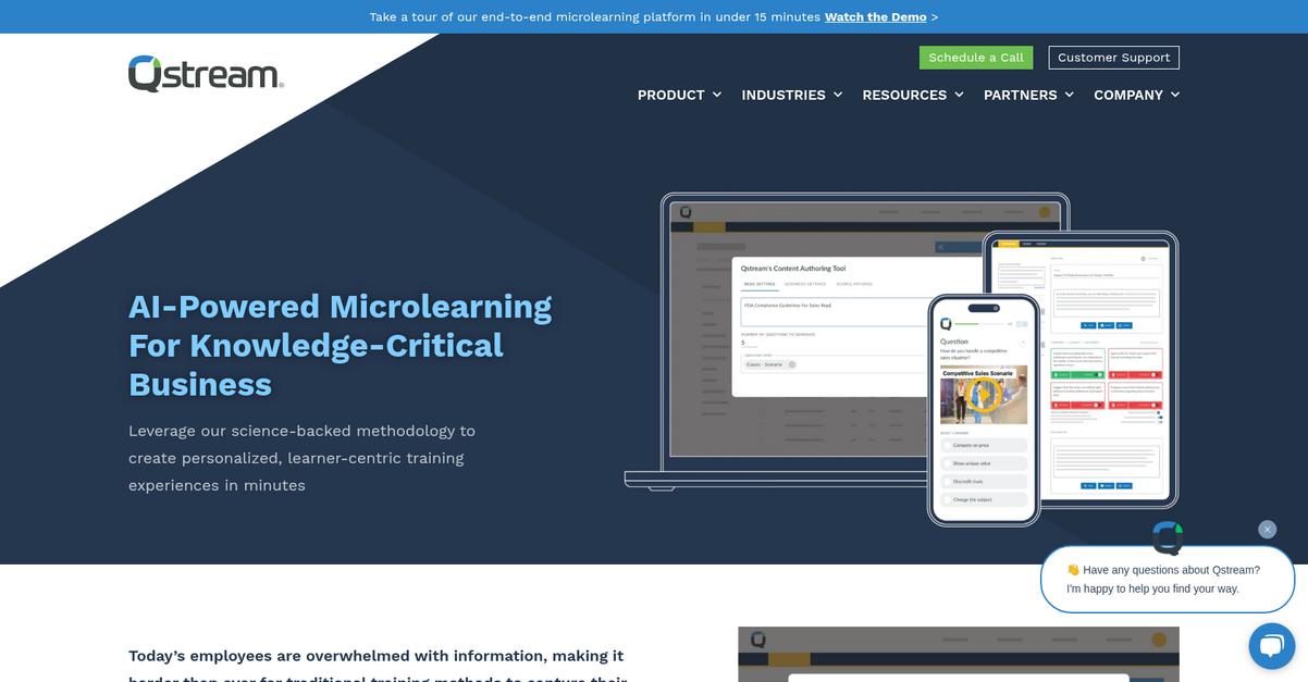 Qstream Homepage