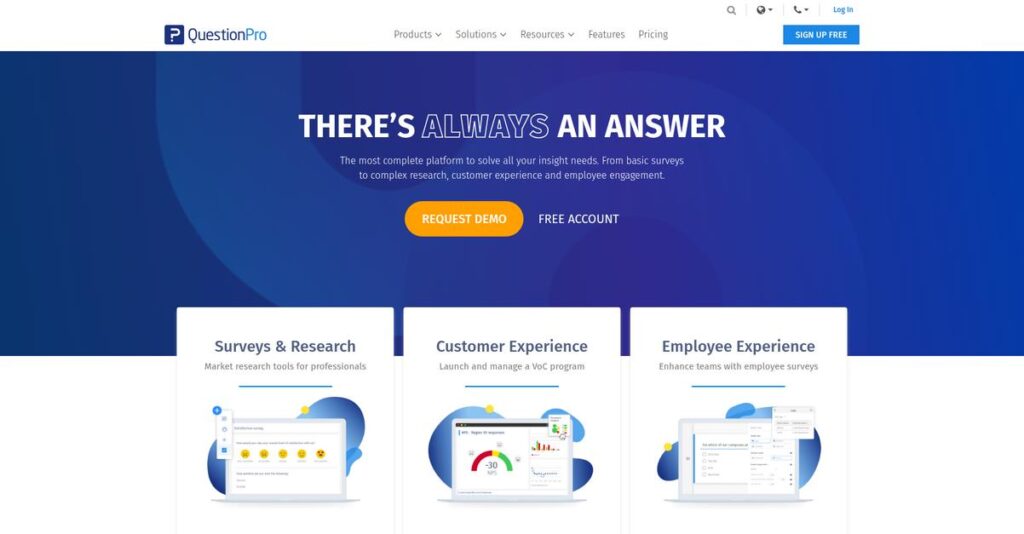 QuestionPro Homepage