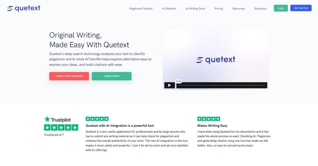 Quetext Homepage