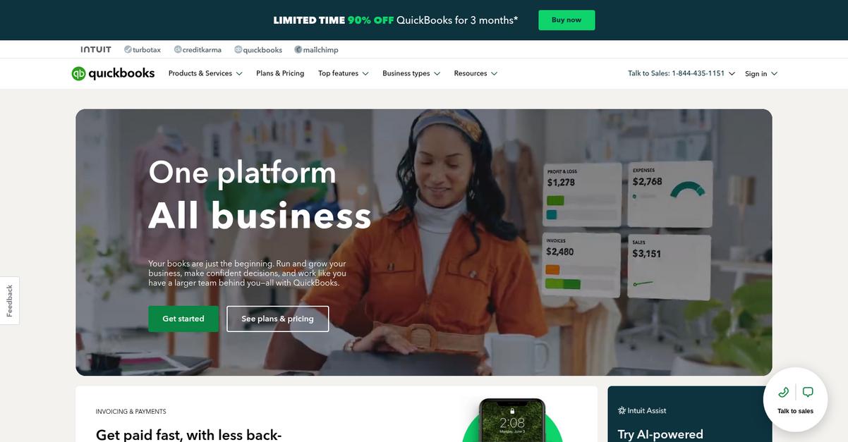 Quick Books Homepage