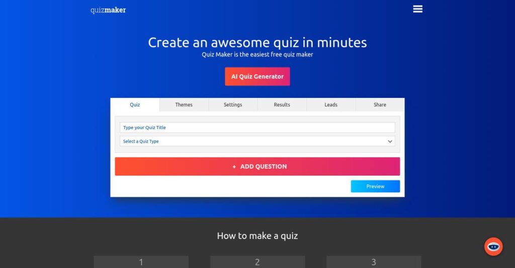 Quiz Maker Homepage