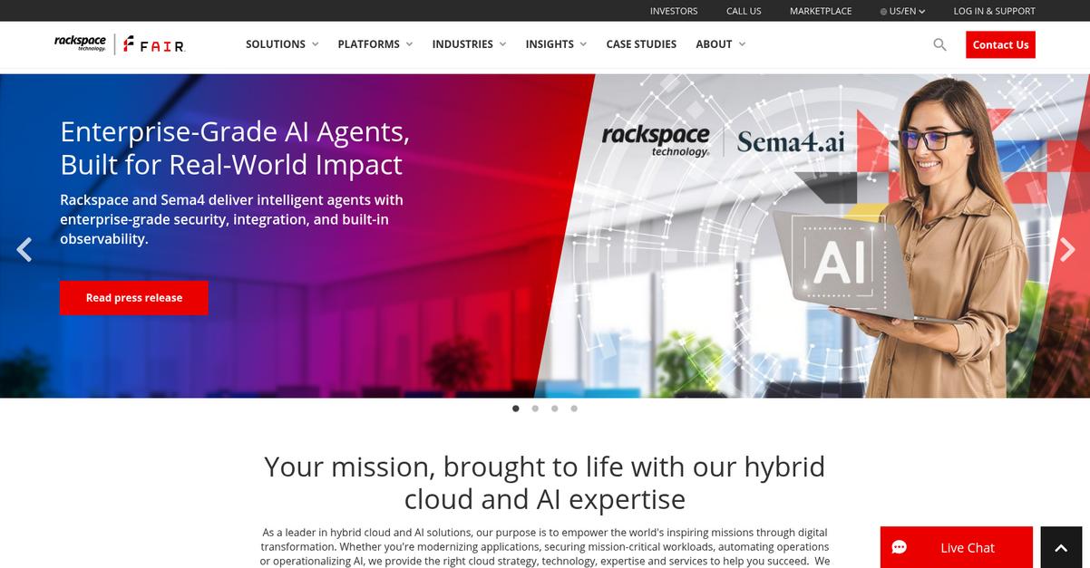 Rackspace Technology Homepage