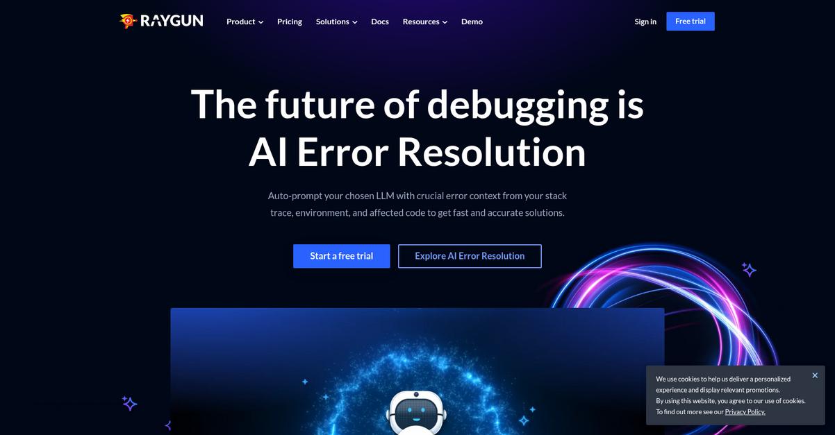 Raygun Homepage