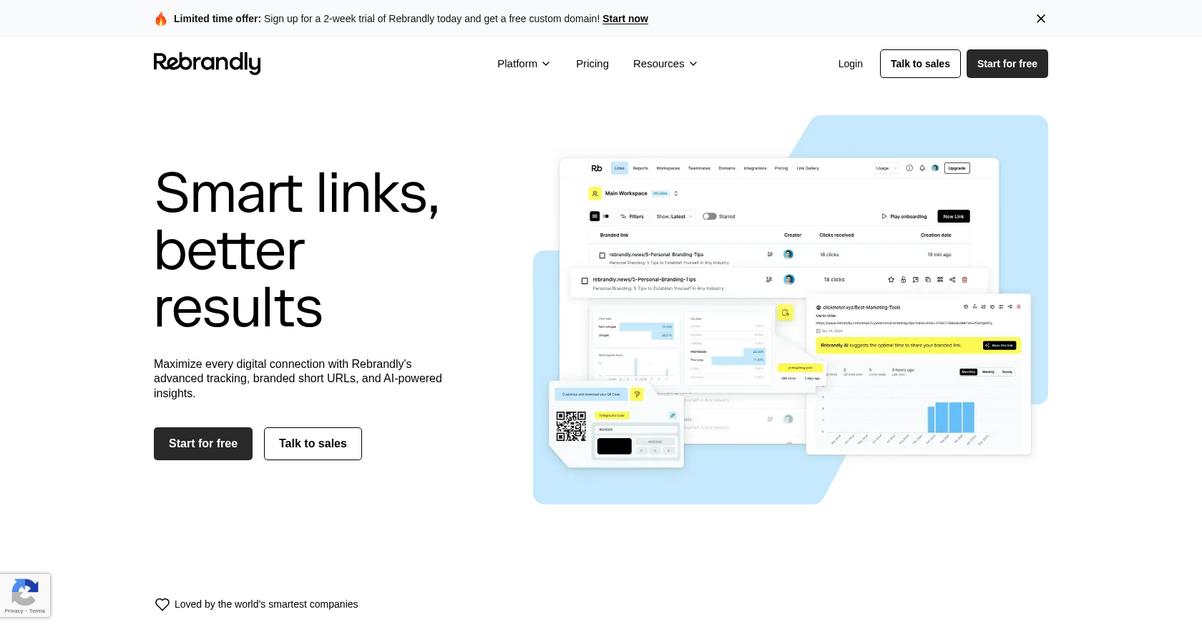 Rebrandly Homepage