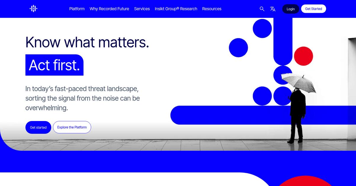 Recorded Future Homepage