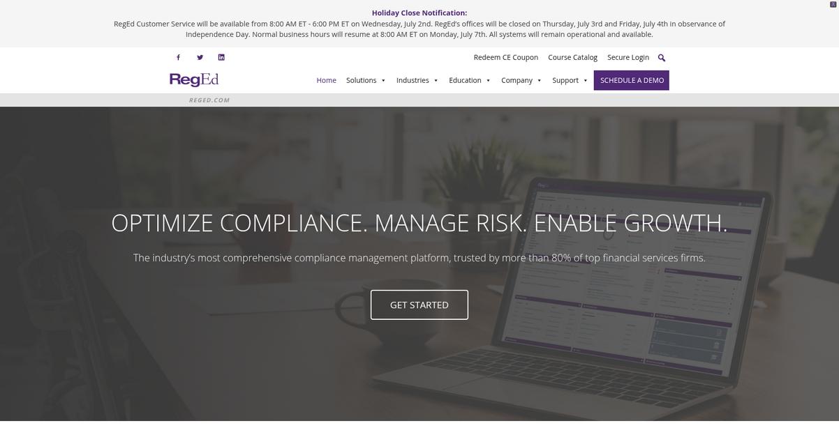 Reg Ed Homepage
