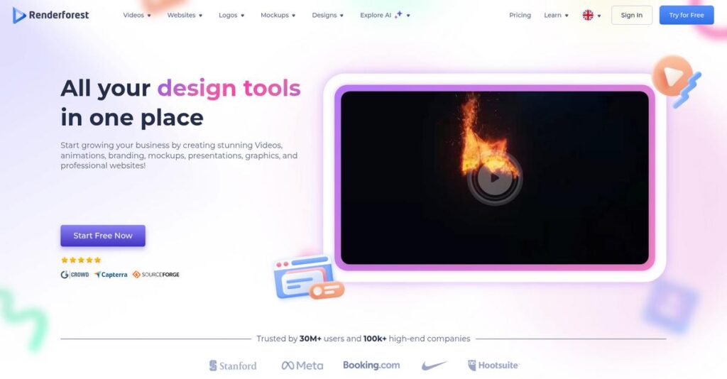 Renderforest Homepage