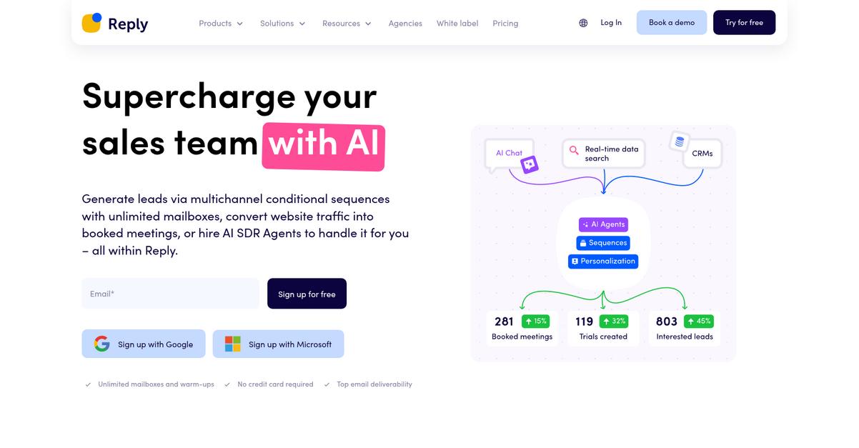 Reply.Io Homepage