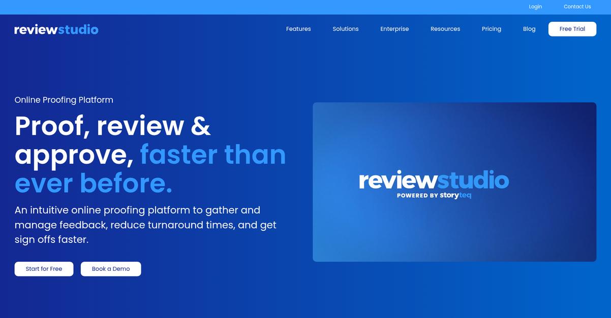 Review Studio Homepage