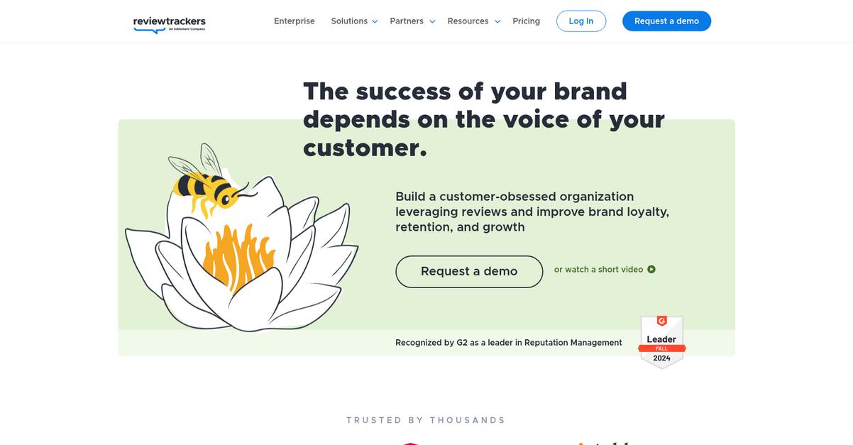 Review Trackers Homepage