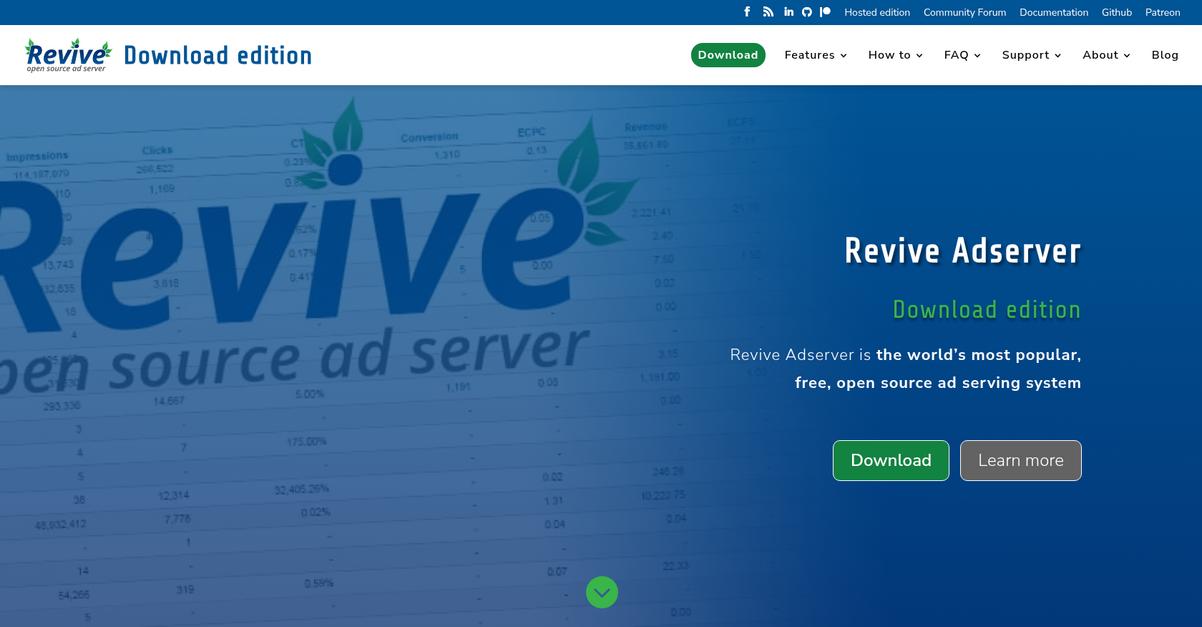 Revive Adserver Homepage