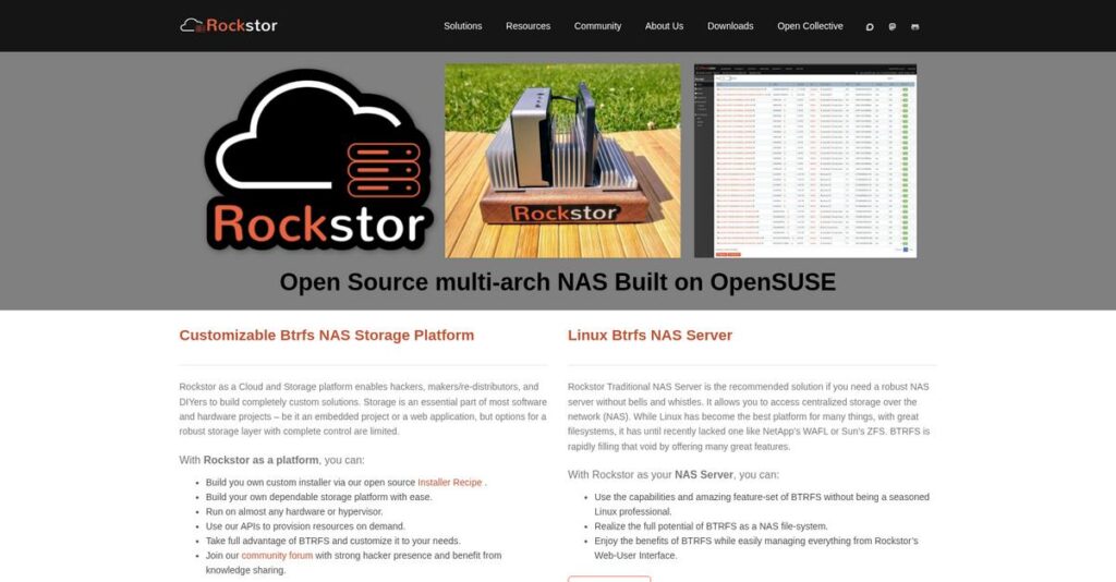 Rockstor Homepage