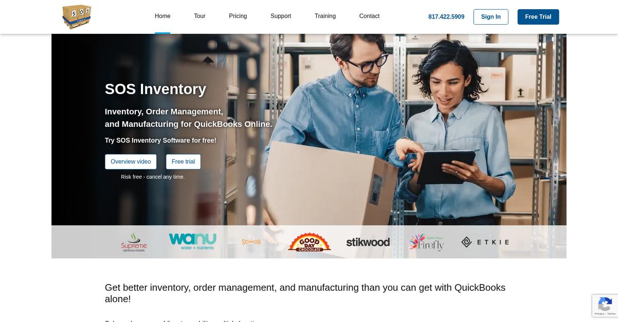 Sos Inventory Homepage