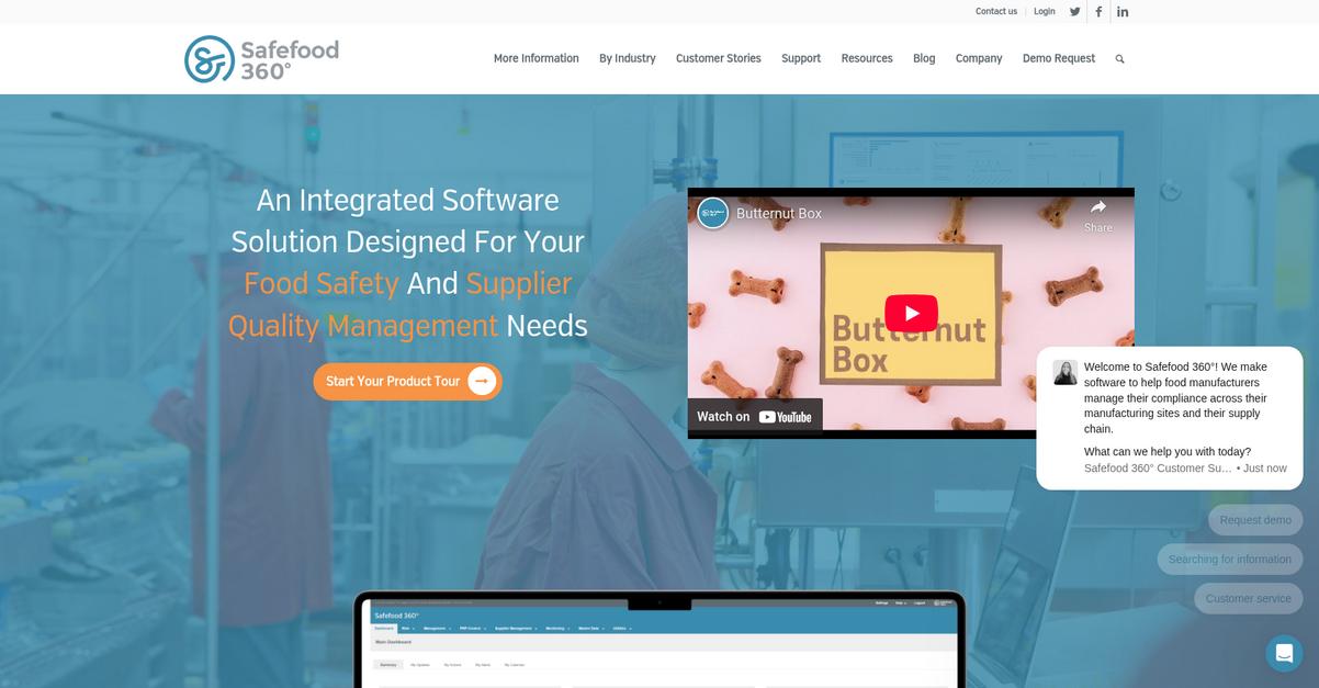 Safefood 360 Homepage