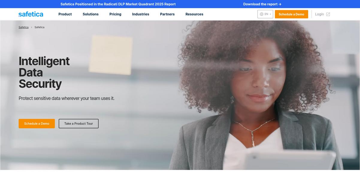 Safetica Homepage