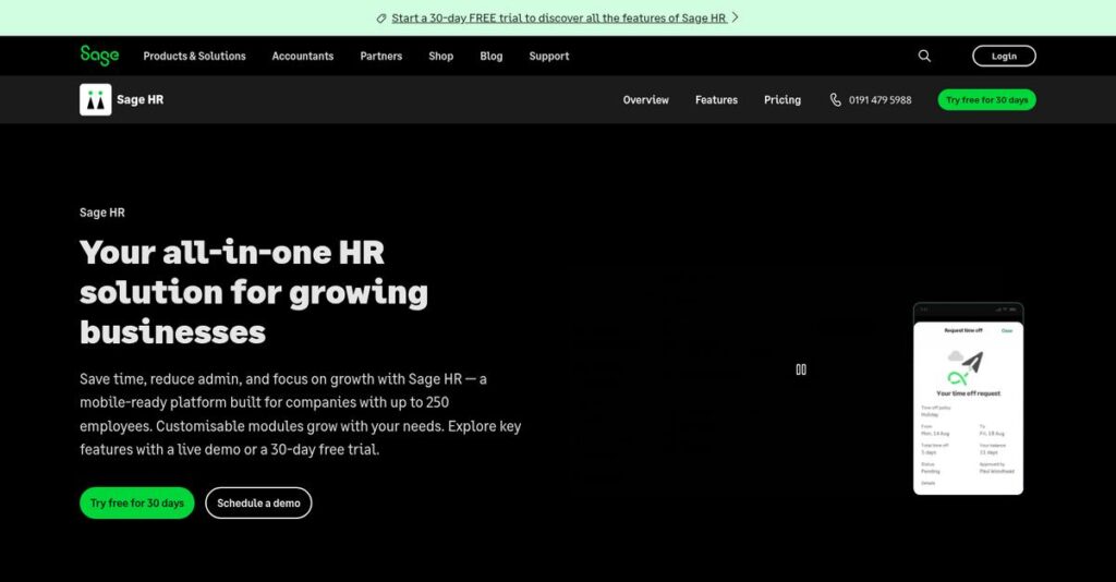 Sage HR Homepage