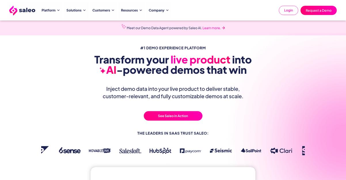 Saleo Homepage