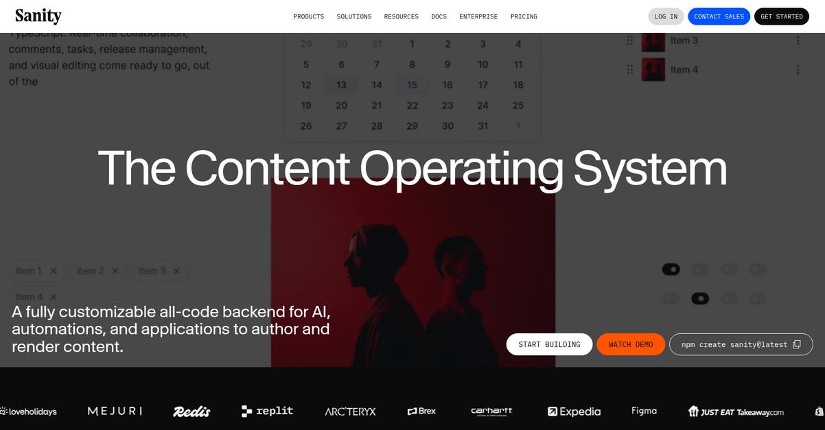 Sanity Homepage