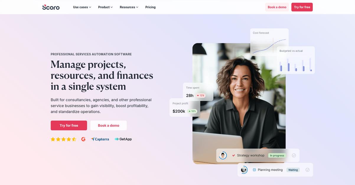Scoro Homepage