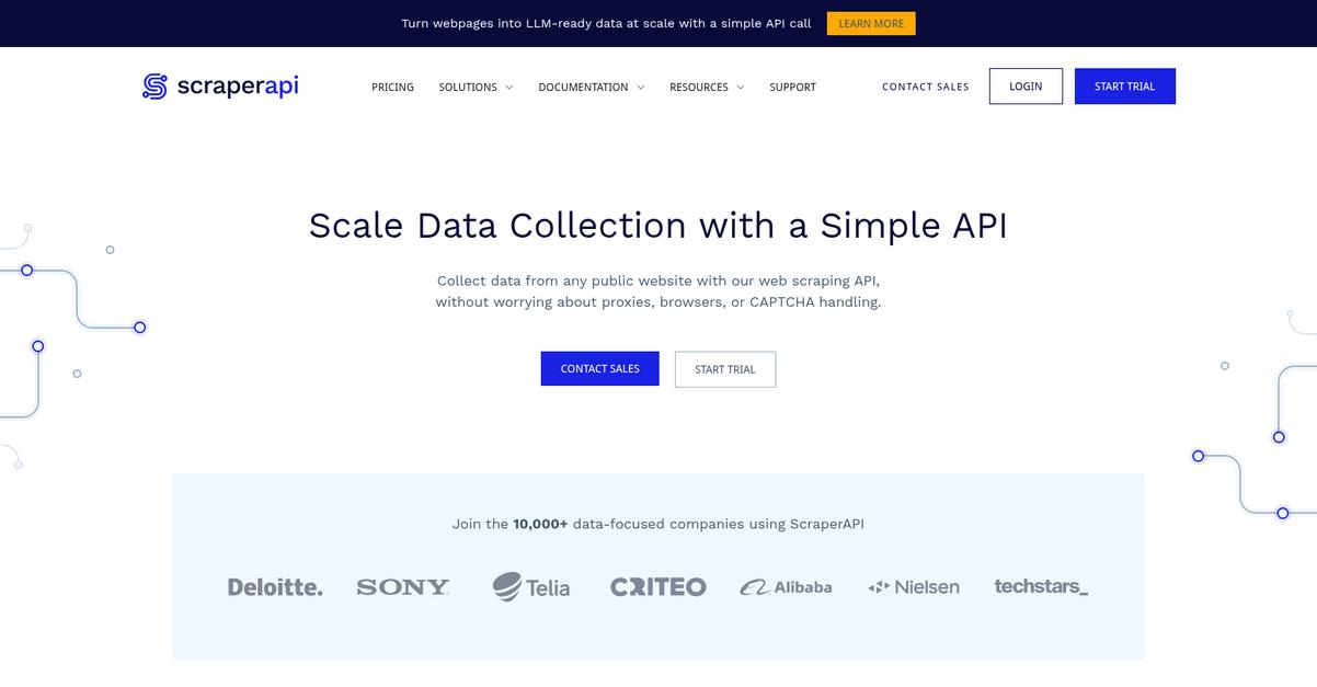 Scraper Api Homepage