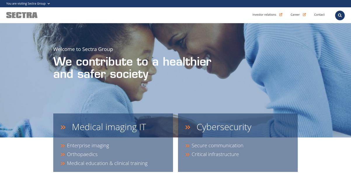Sectra Homepage