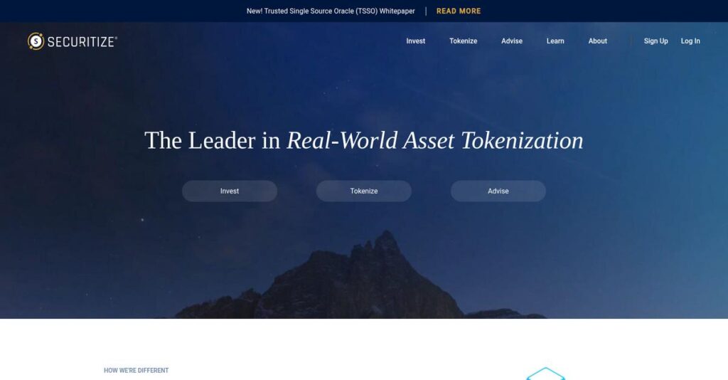 Securitize Homepage