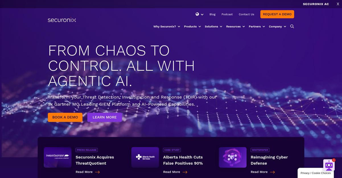 Securonix Homepage
