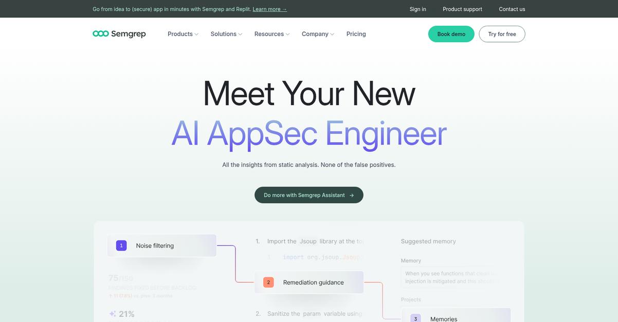 Semgrep Homepage 1