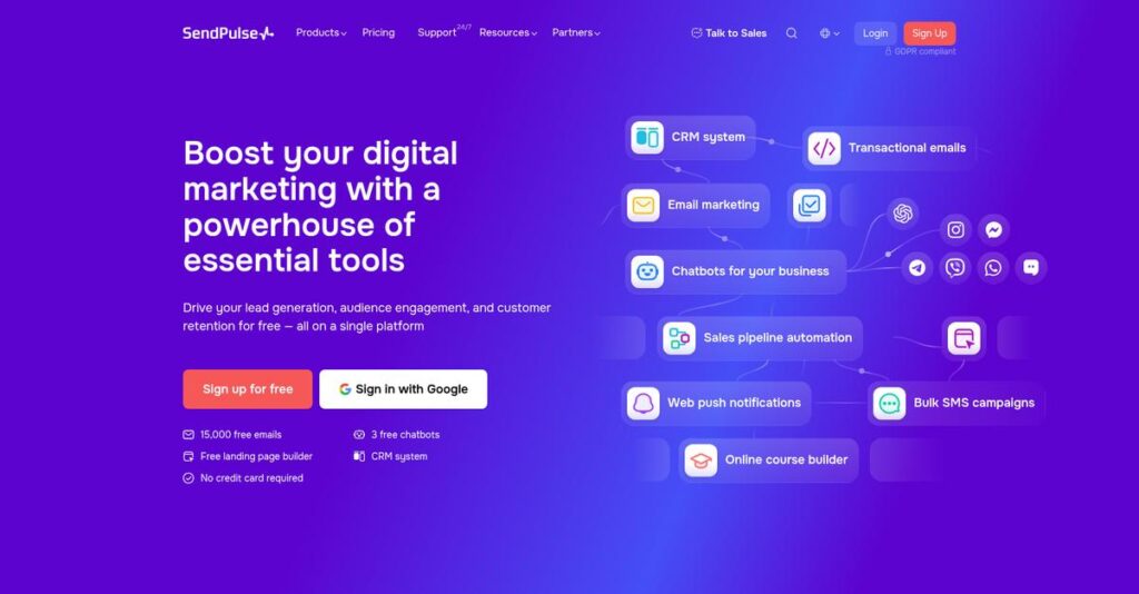 SendPulse Homepage