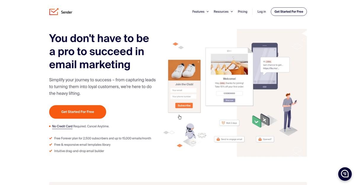 Sender Homepage