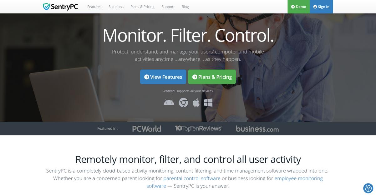 Sentry Pc Homepage