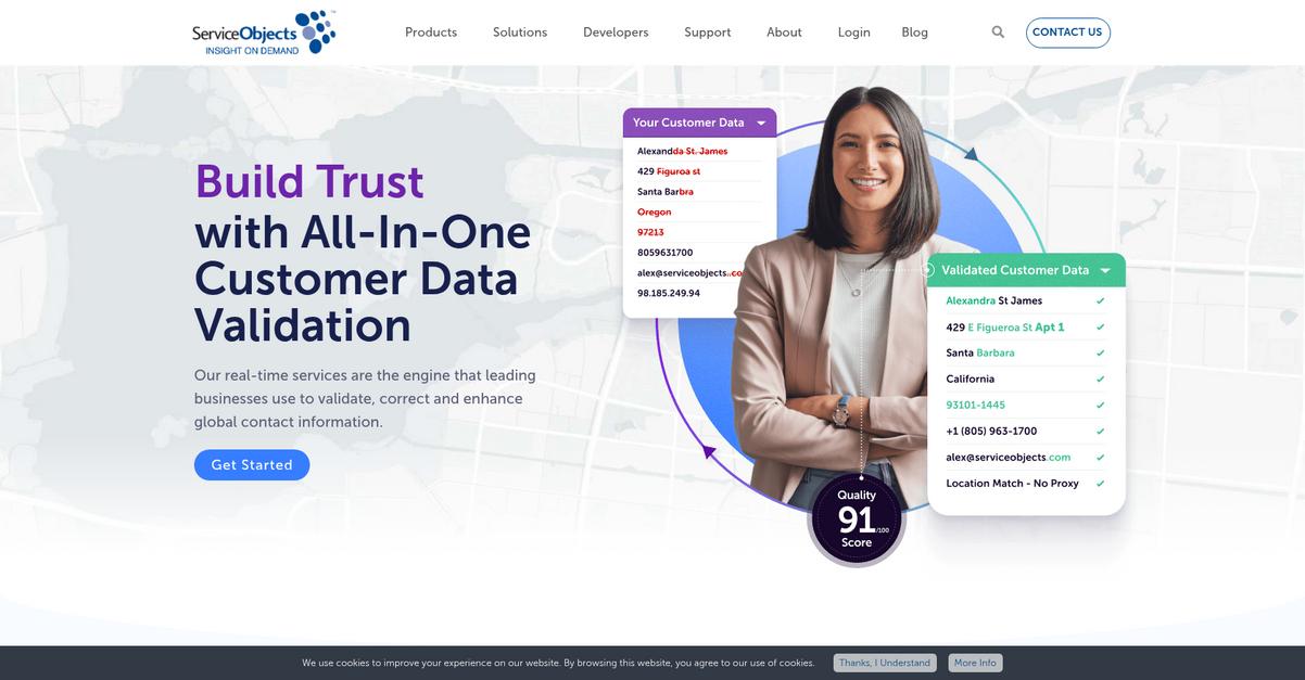 Service Objects Homepage