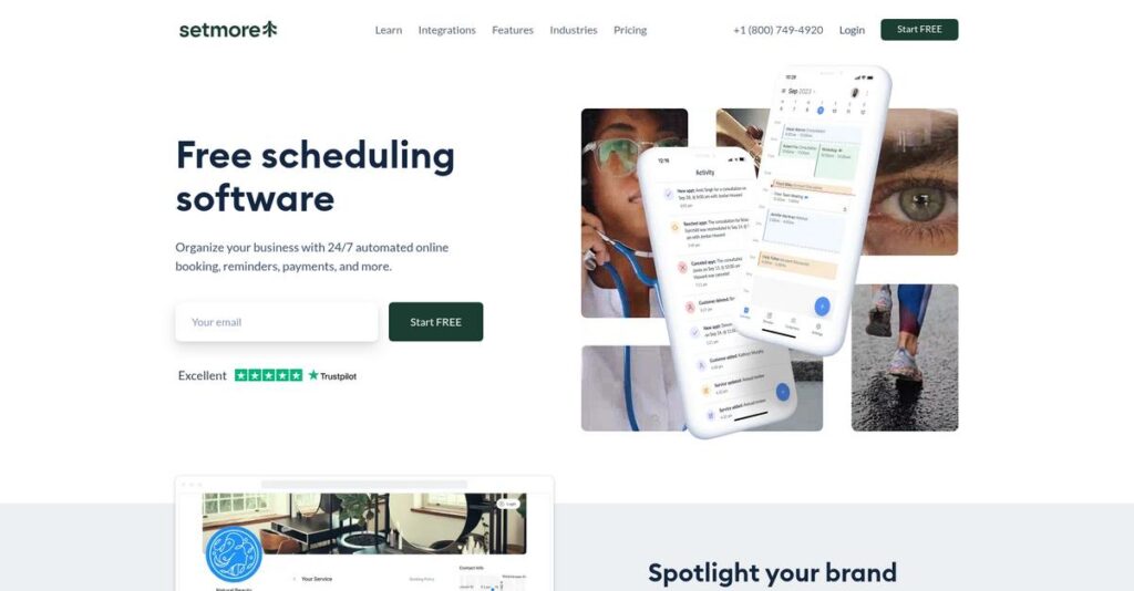 Setmore Homepage