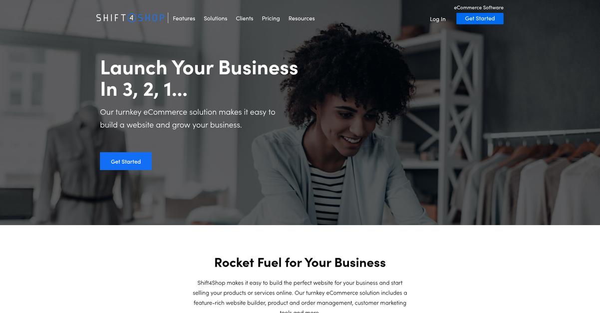 Shift4shop Homepage