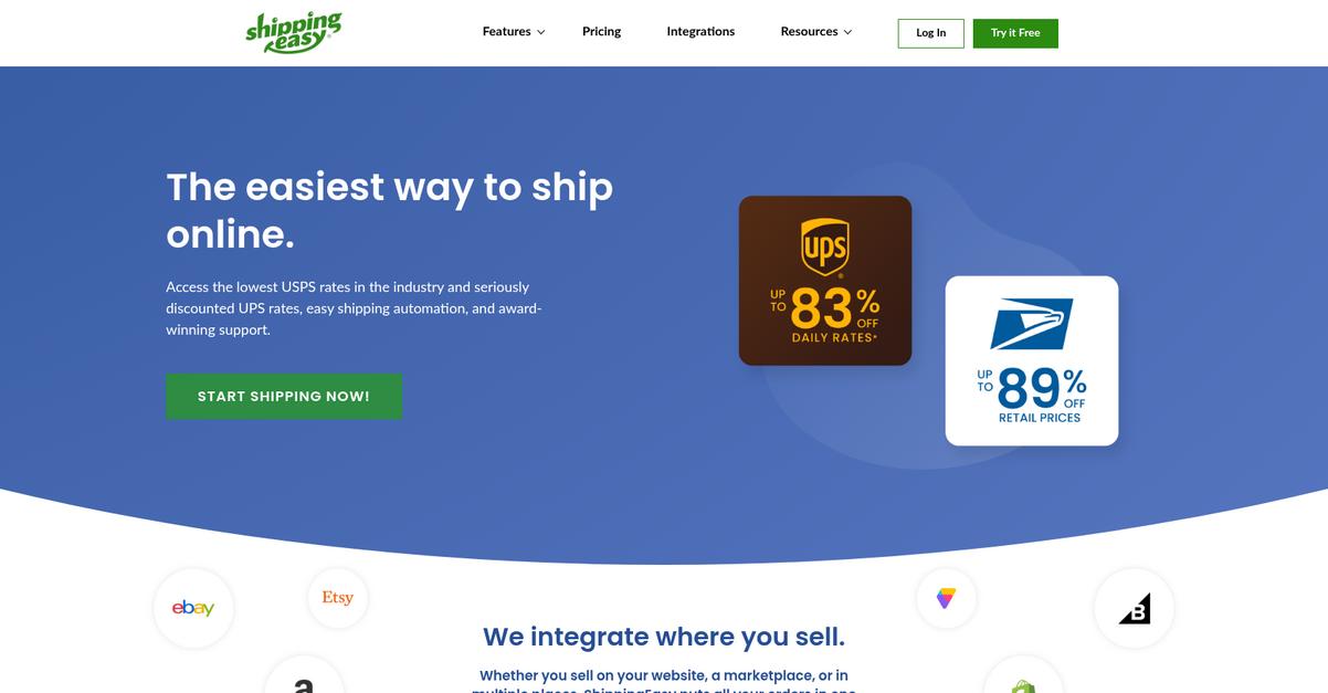 Shipping Easy Homepage