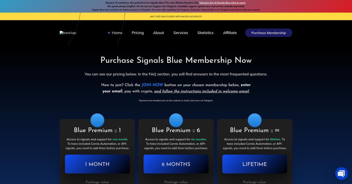 Signals Blue Homepage