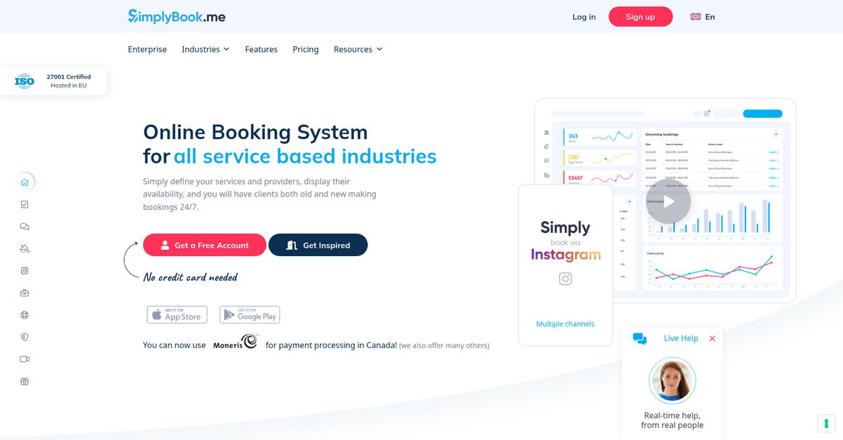 Simply Book.Me Homepage